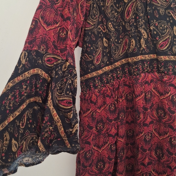 3/4 flare sleeve bohemian dress - Picture 2 of 4